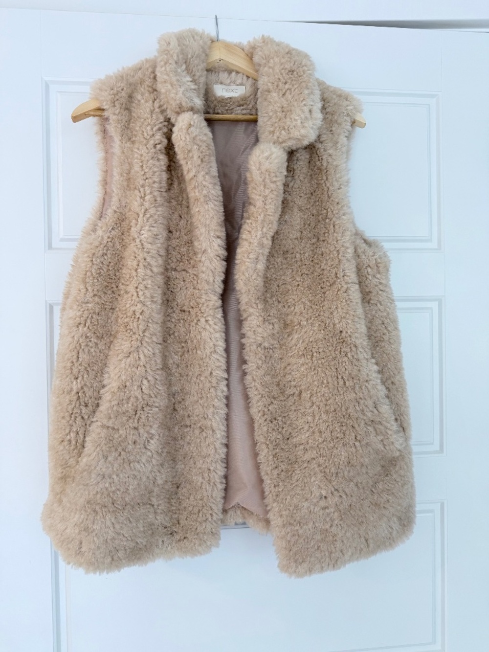 Next sleeveless fake fur jacket